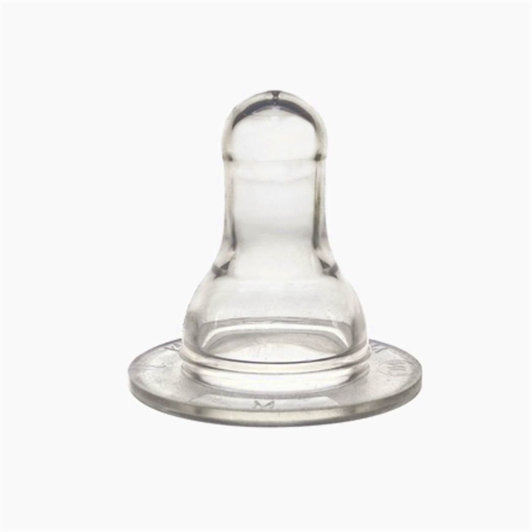 Соска (0-12 мес., силикон, круглая, среднее отверстие) артикул анонс 12122М