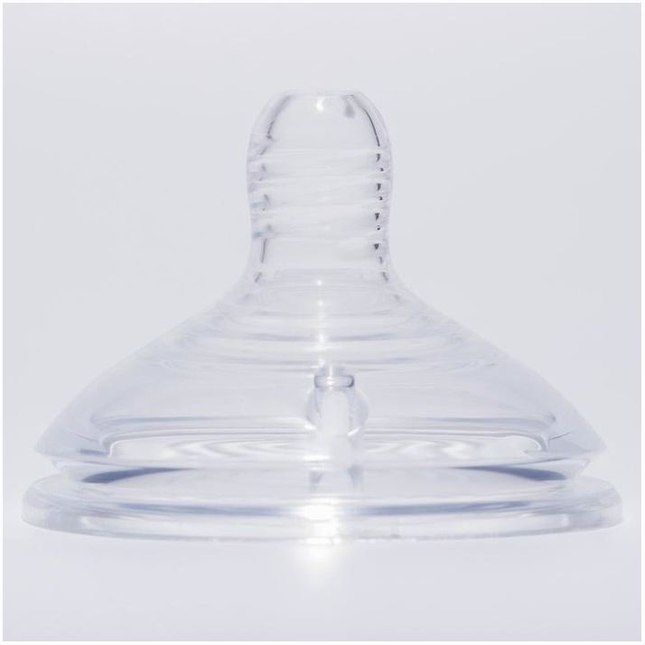 Соска силиконовая, антиколиковая на бутылочку, +0мес., широкое горло, ?60мм, медленный поток артикул анонс 7129454