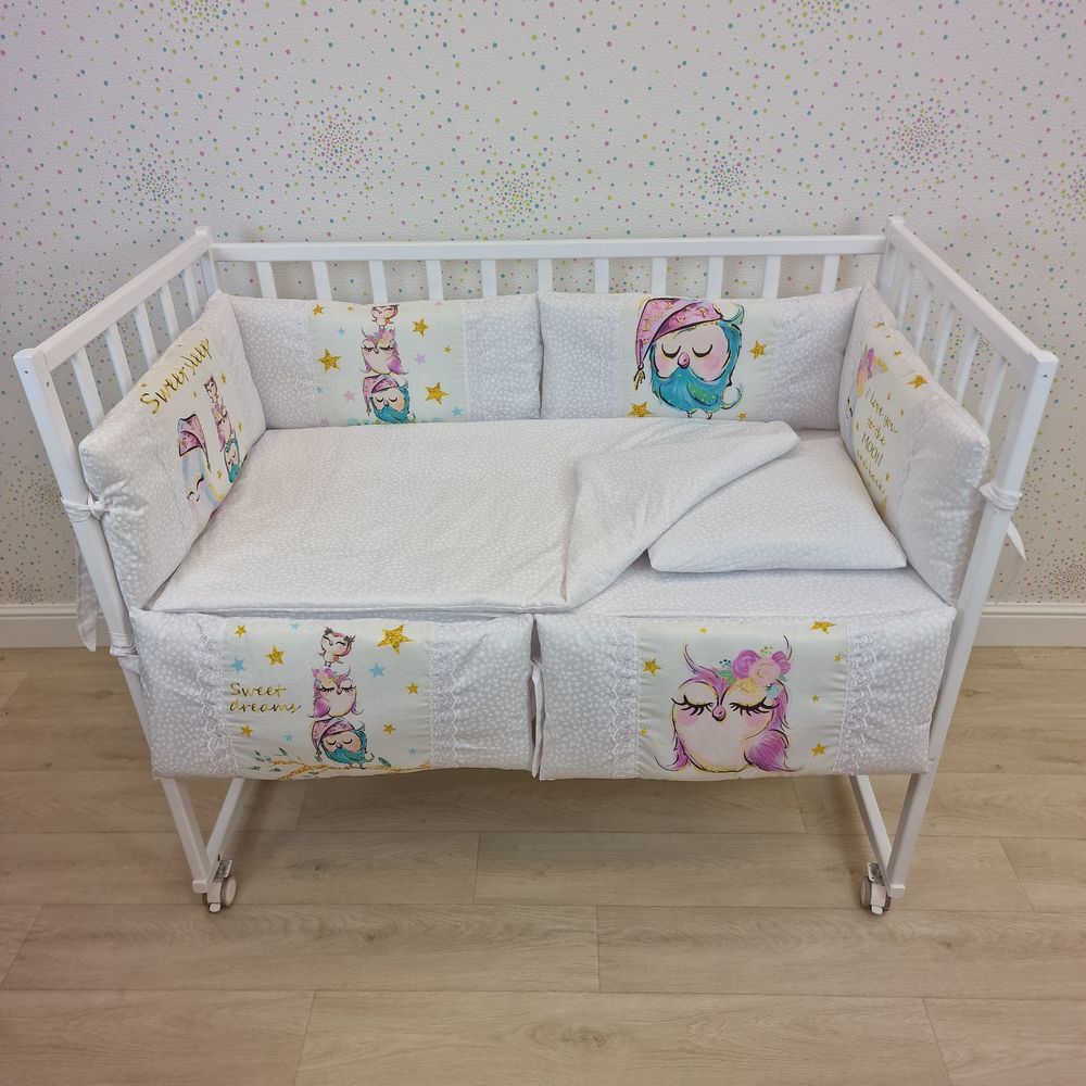 Картинка КПБ 11 пр "купон" (борт 6п+0 + одеяло + подушка + постельное белье (бязь/перкаль) 6пр (№К209бб) цвета в ассортименте от магазина Мир детей Товары для Новорожденных