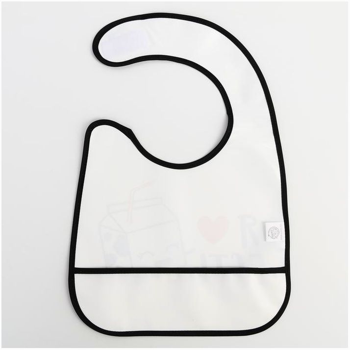 Картинка Нагрудник для кормления «Я люблю есть» непромокаемый на липучке, с карманом (№5470187) от магазина Мир детей Товары для Новорожденных