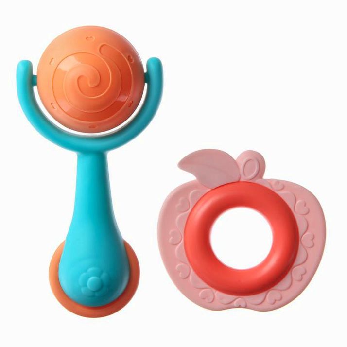 Картинка Набор погремушек с прорезывателем «Овощной микс», 2 шт (№4754405) от магазина Мир детей Товары для Новорожденных