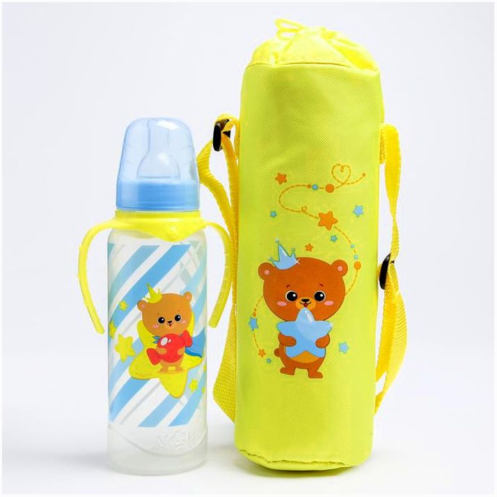 Термо-чехол «Мишка принц» для бутылочки 250 мл артикул анонс 3217470