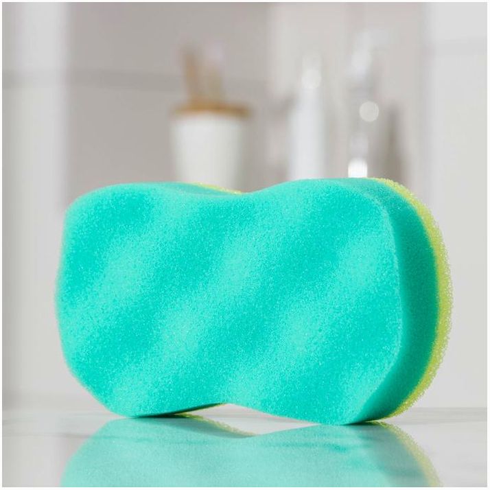 Картинка Губка для тела с массажным слоем «Восьмёрка», 14,5?8?4 см, цвет МИКС (№7053760) от магазина Мир детей Товары для Новорожденных