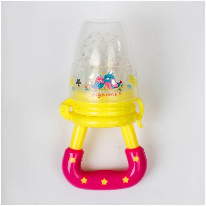 Ниблер для прикорма «Я люблю есть», с силиконовой сеточкой, цвет черно-белый артикул анонс 2357264