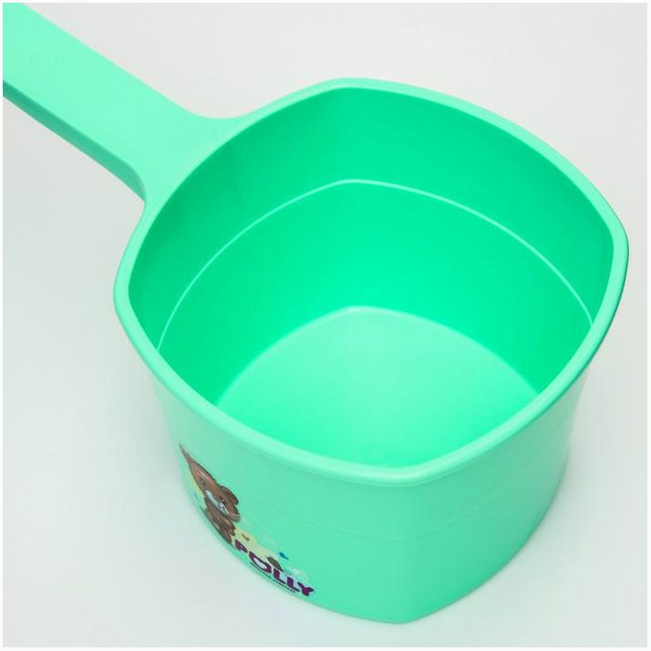 Картинка Ковш для купания, детский банный ковшик, хозяйственный POLLY, 1,5 л., цвет зеленый (№7048594) от магазина Мир детей Товары для Новорожденных