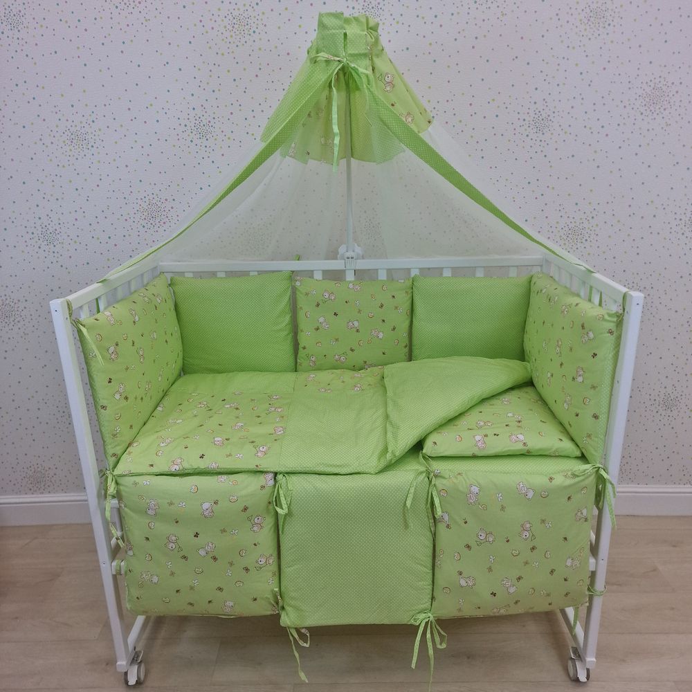 КПБ 13 пр (борт + пододеяльник + одеяло + наволочка + подушка + простынь (бязь) 6кв+2пр артикул анонс 1126-2-1бб_03