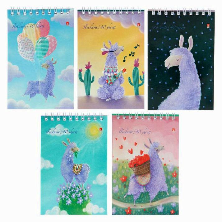 Блокнот А6, 40 листов на гребне 