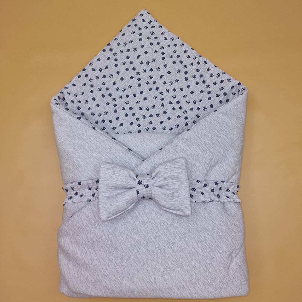 № 1893к-0-1_м Комплект на выписку 2 пр: одеяло+бант (кулирка)