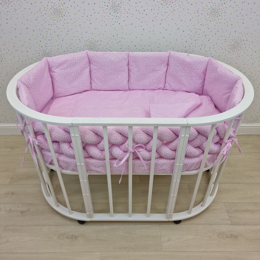 КПБ 14 пр (борт + пододеяльник + одеяло + наволочка + подушка + простынь (бязь) коса артикул анонс 1157-0-1бб_06