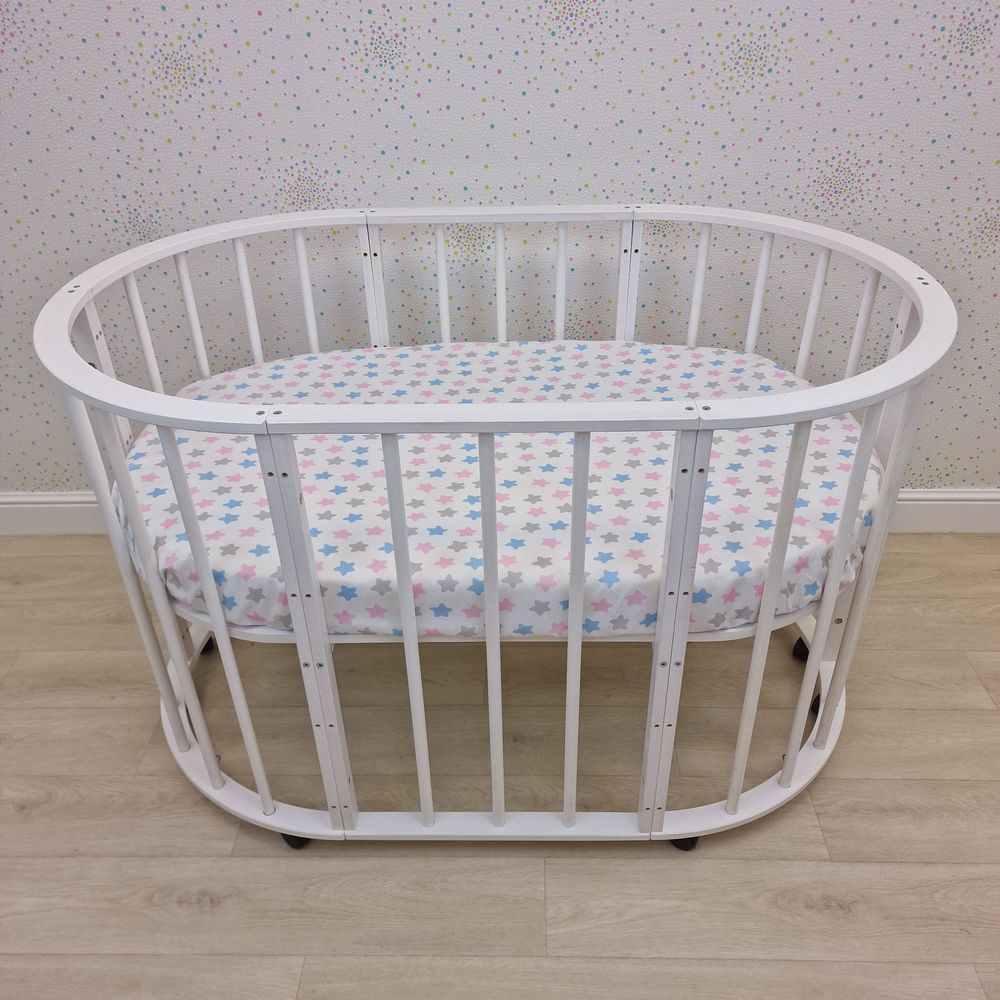 Простыня на резинке на овальную кровать (бязь) артикул анонс 257_04