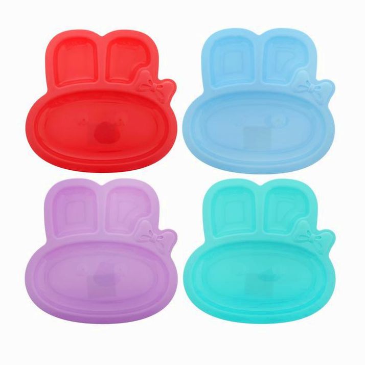 Тарелка детская «Зайка», с разделителями, от 5 мес., цвета МИКС артикул анонс 1386021