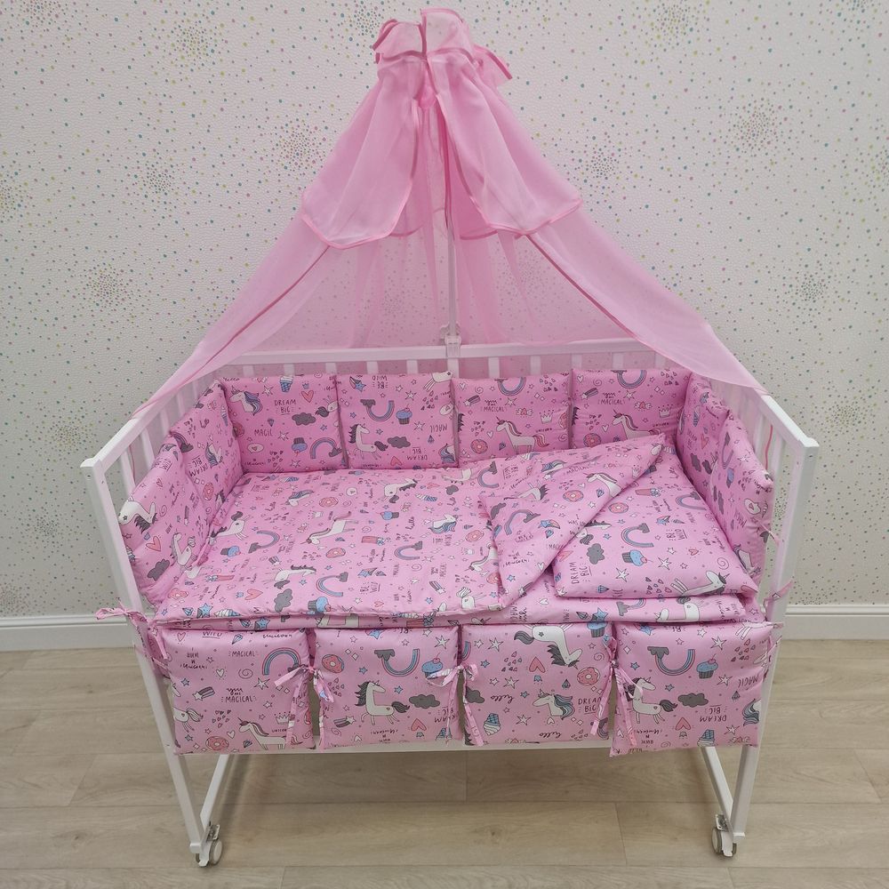 КПБ 18 пр (балдахин + борт + пододеяльник + одеяло + наволочка + подушка + простынь (бязь) 12кв артикул анонс 1144-0-1_02