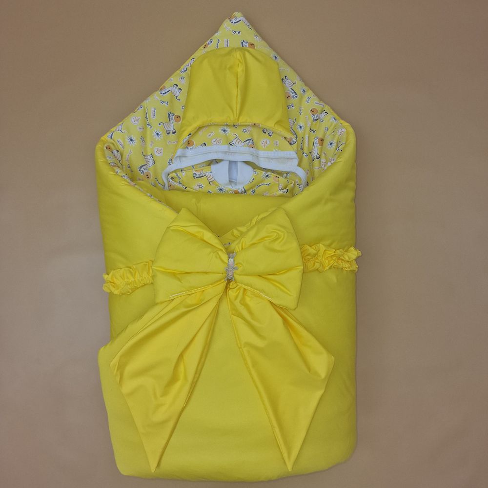 Комплект на выписку 3 пр: одеяло+шапочка+бант артикул анонс 1892д-2-2_у_19