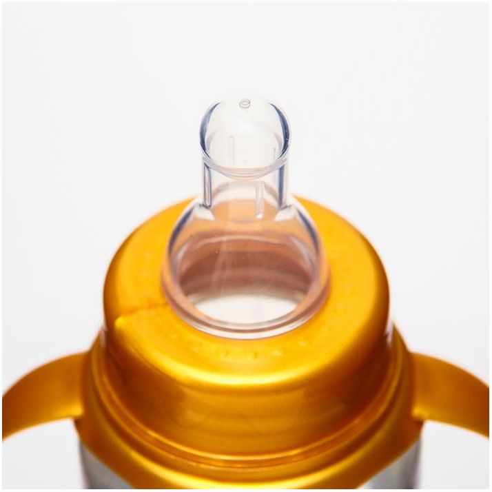 Картинка Бутылочка «Золотая коллекция: агат», классическое горло, 250 мл., от 3 мес., цилиндр, с ручками (№5399838) от магазина Мир детей Товары для Новорожденных