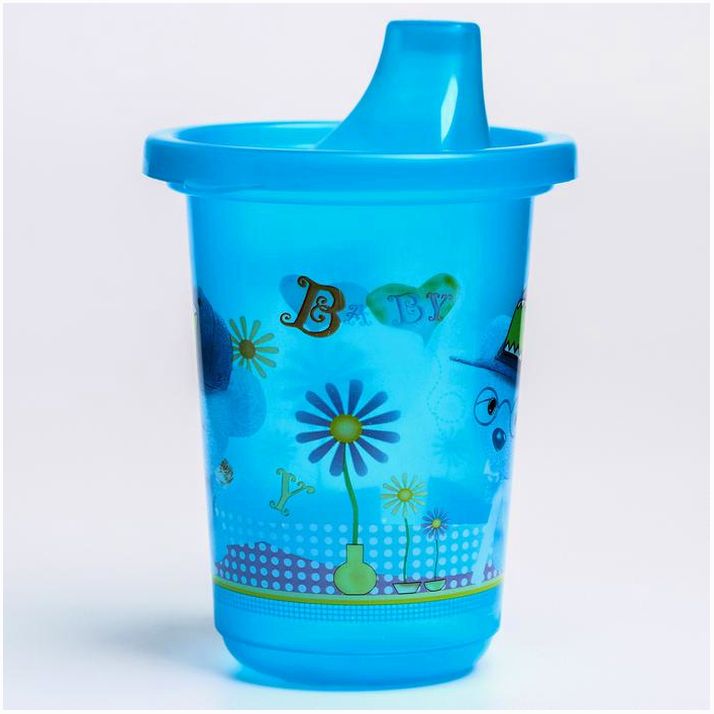 Картинка Поильник с твёрдым носиком «Мишка», 200 мл, цвета МИКС (№1377356) от магазина Мир детей Товары для Новорожденных