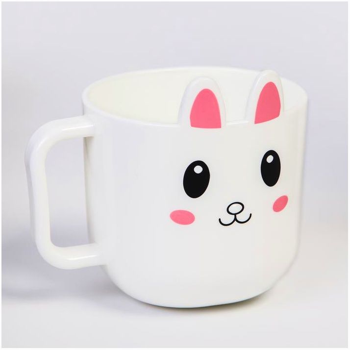 № 4591082 Кружка детская 260 мл., «Зайка», цвет белый