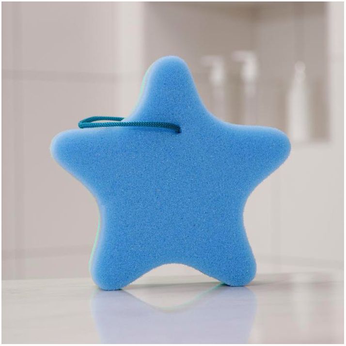 Губка для тела «Звёздочка», 16,5?16,5?4 см, цвет МИКС артикул анонс 672740