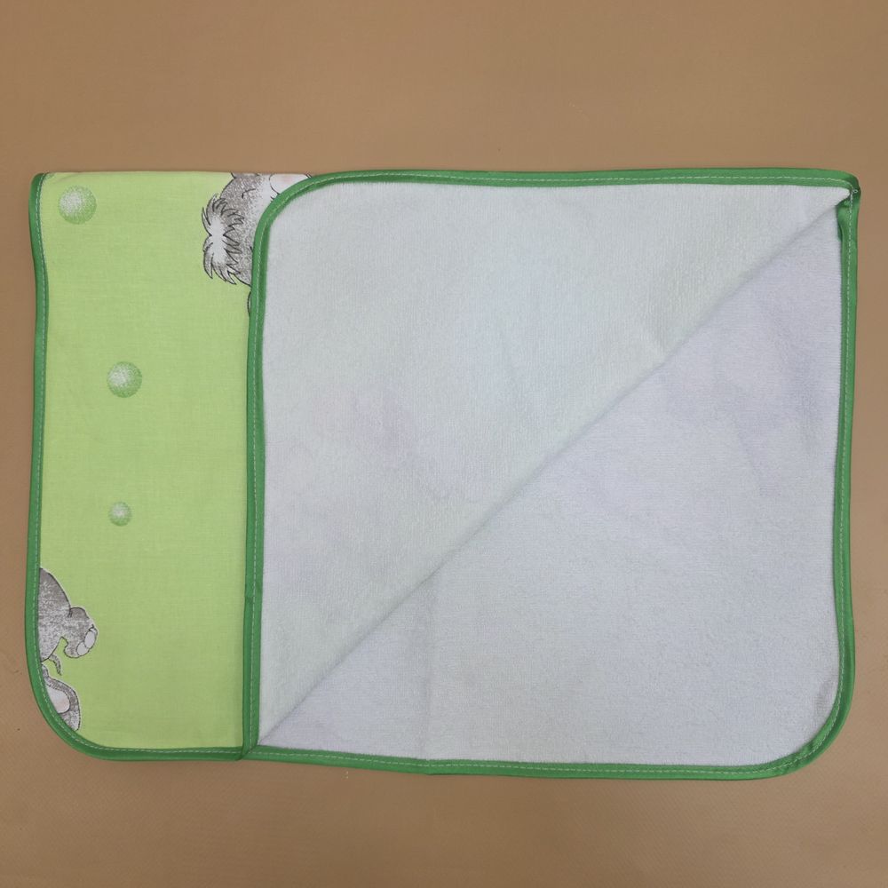 Пеленка непромокаемая с окантовкой (махровое непромокаемое полотно + бязь) артикул анонс 4601бокМД