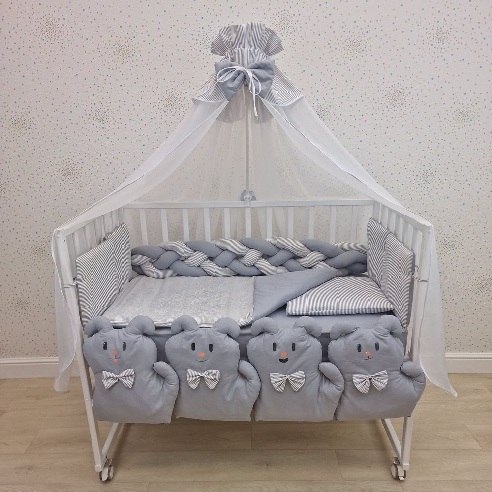 КПБ 14 пр (борт + пододеяльник + одеяло + наволочка + подушка + простынь (бязь) артикул анонс 1175-0-1бб_02