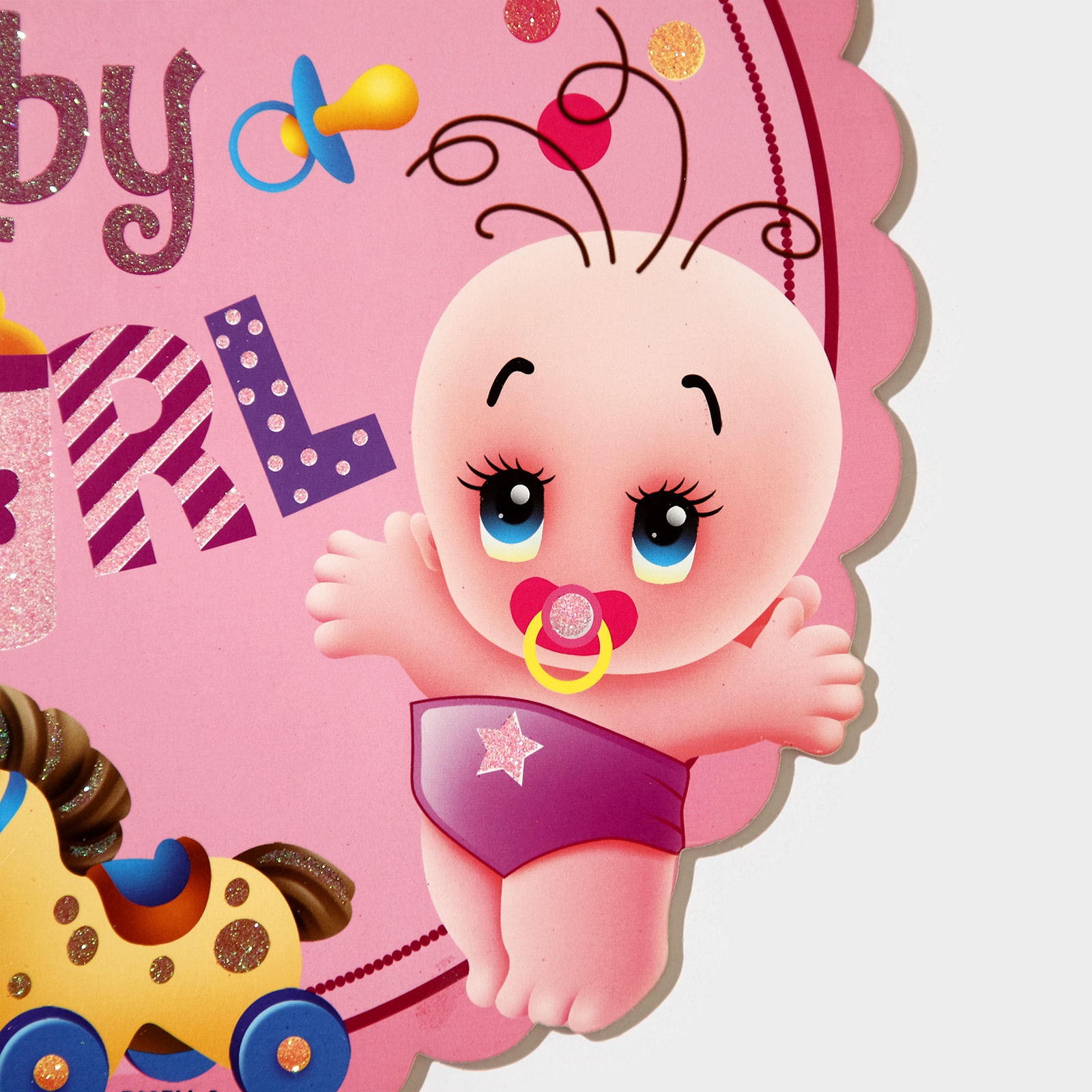 Картинка Декоративное украшение (подвеска) "Baby Girl" 28,5х24,5 см, цв. розовый (№10519026) от магазина Мир детей Товары для Новорожденных