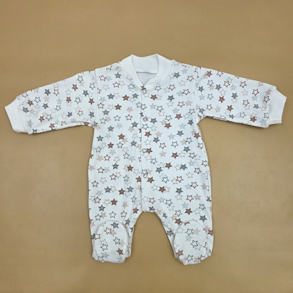 Комбинезон №8 (интерлок, кнопки спереди, открытые ручки, закрытые ножки) артикул анонс 0364-56МД