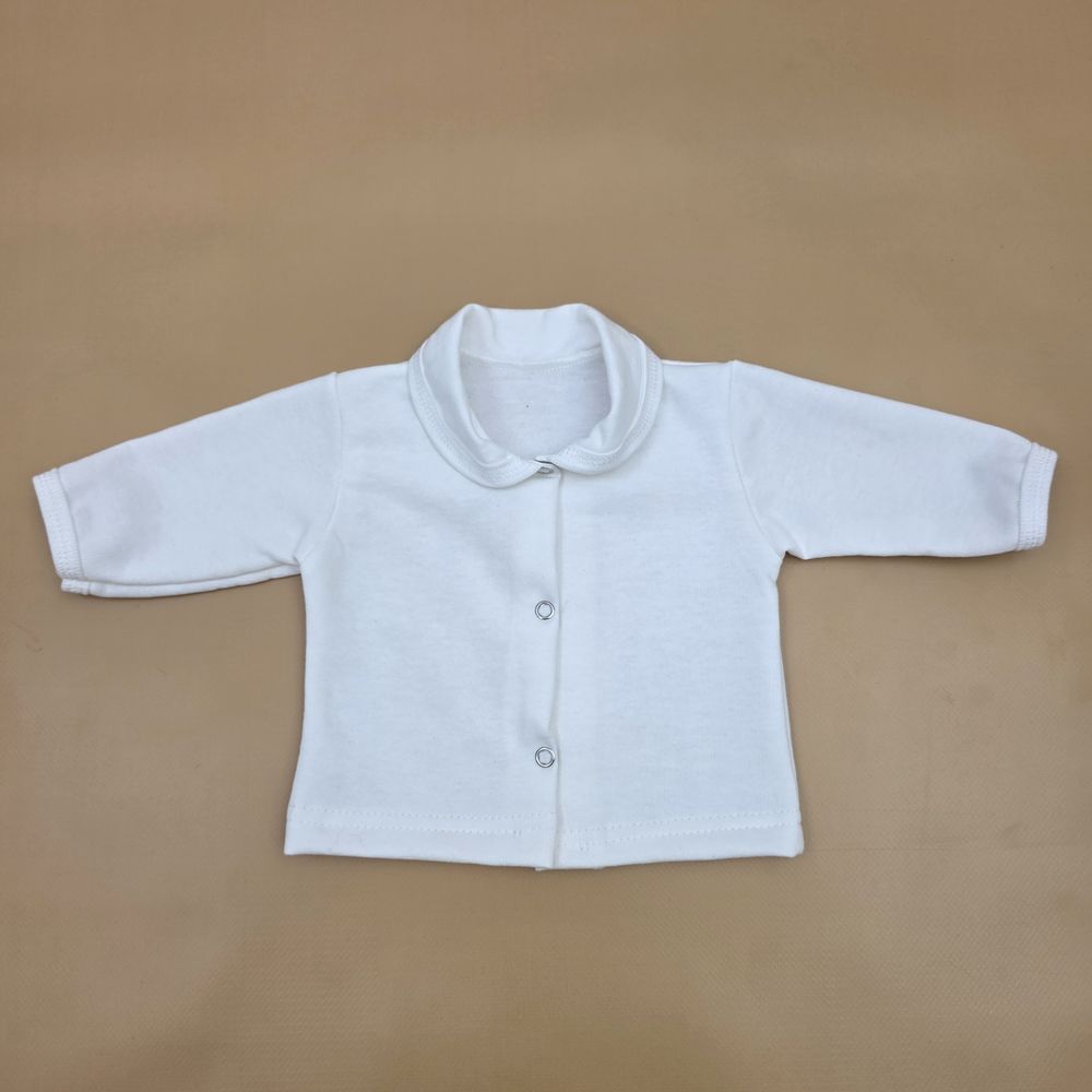 Кофточка №1 (футер, на кнопках, с воротничком) артикул анонс 0732-56МД