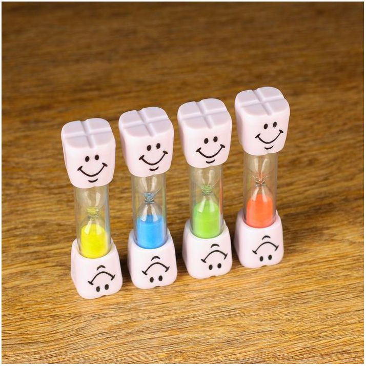 Картинка Песочные часы "Зубик", на 1 минуту, 10 х 2 см, белые (№1262028) от магазина Мир детей Товары для Новорожденных