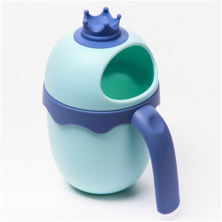 № 7761343 Ковш для купания и мытья головы, детский банный ковшик, хозяйственный «Корона», цвет голубой