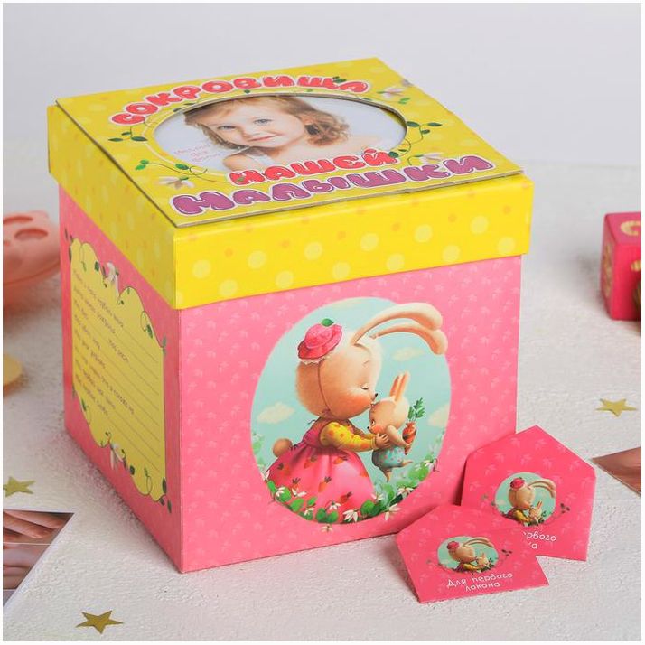 Памятная коробка для новорожденных 