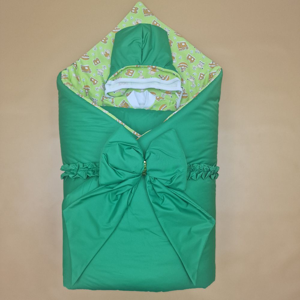 Комплект на выписку 3 пр: одеяло+шапочка+бант артикул анонс 1892д-2-2_у_20