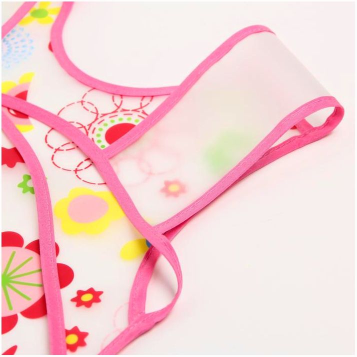 Картинка Нагрудник-фартук для кормления непромокаемый на завязках, для девочки, с карманом, МИКС (№1890565) от магазина Мир детей Товары для Новорожденных