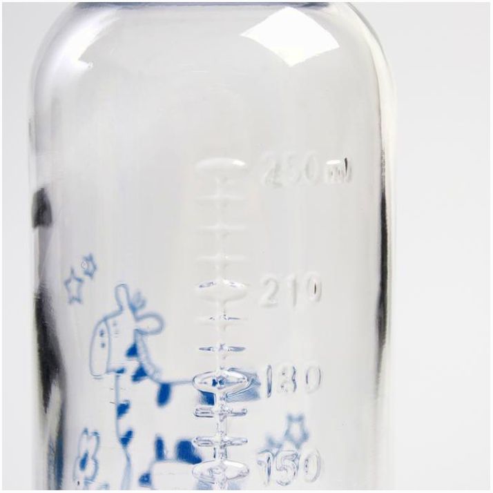 Картинка Бутылочка для кормления 250 мл., стекло, цвет МИКС (№4477639) от магазина Мир детей Товары для Новорожденных