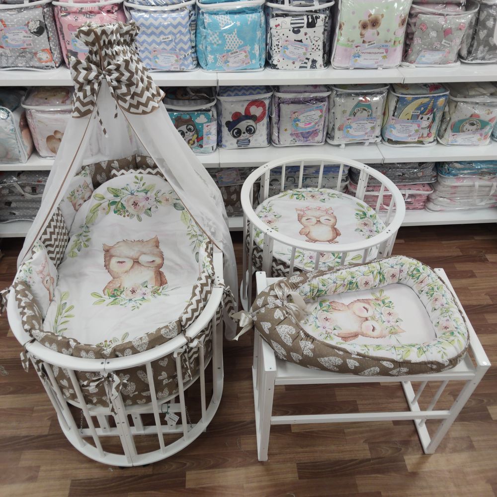 КПБ 21 пр (балдахин + борт + пододеяльник + 2 одеяла + навол + подуш + 2 прост + гнездо (бязь) 12кв артикул анонс 1151-О-1_18