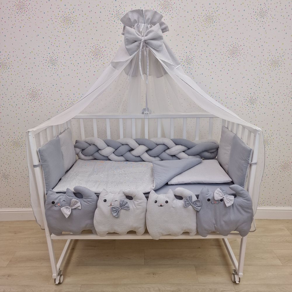 КПБ 15 пр (балдахин + борт + пододеяльник + одеяло + наволочка + подушка + простынь (бязь) артикул анонс 1177-0-1_07