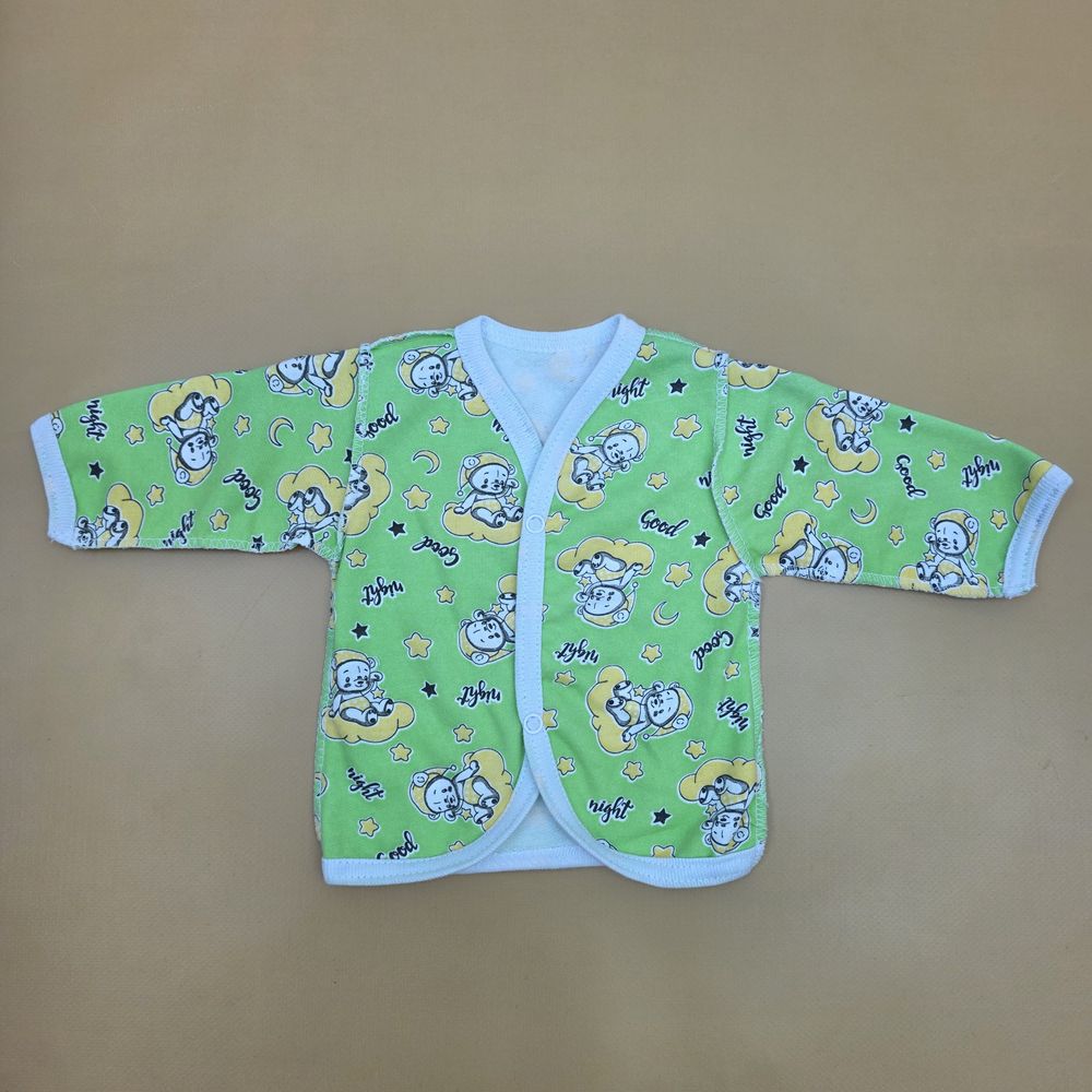 Распашонка №8 (футер, длинный рукав, кнопки спереди, швы наружу) артикул анонс 15180-56МД