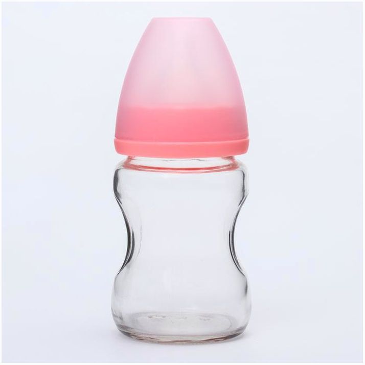Бутылочка для кормления, стекло, 150 мл., широкое горло, цвет МИКС артикул анонс 4627678