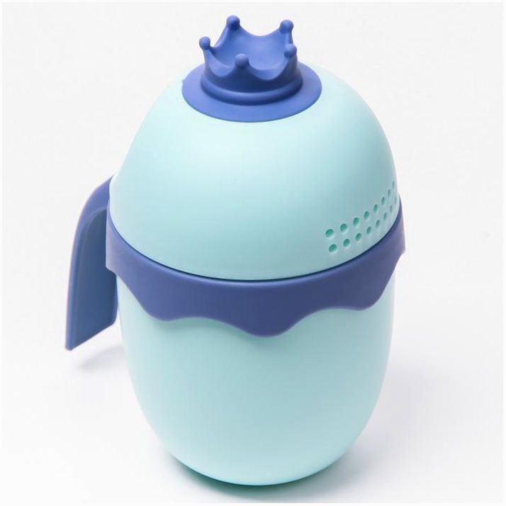 Ковш для купания и мытья головы, детский банный ковшик, хозяйственный «Корона», цвет голубой артикул анонс 7761343