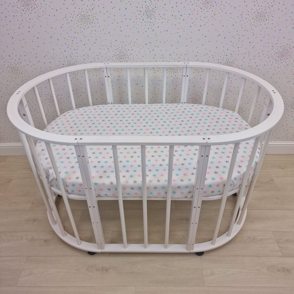 Простыня на резинке на овальную кровать (бязь) артикул анонс 257_24