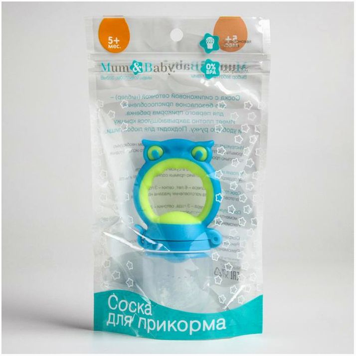 Картинка Ниблер для прикорма «Совушка», с силиконовой сеточкой, цвет голубой (№2825282) от магазина Мир детей Товары для Новорожденных