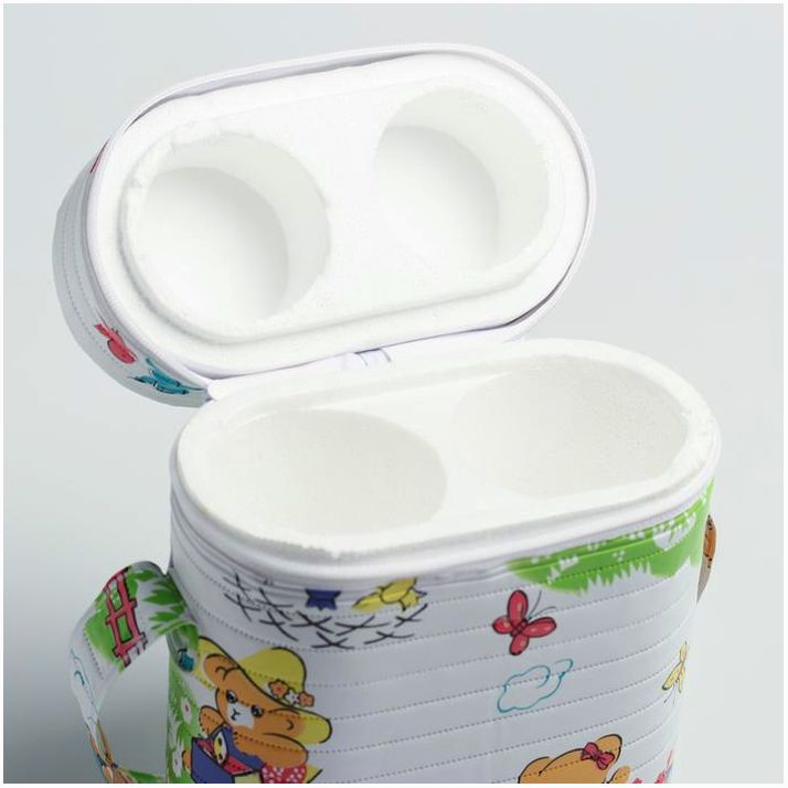 Картинка Термосумка - контейнер для двух детских бутылочек (пенопласт), цвет МИКС (№4477632) от магазина Мир детей Товары для Новорожденных