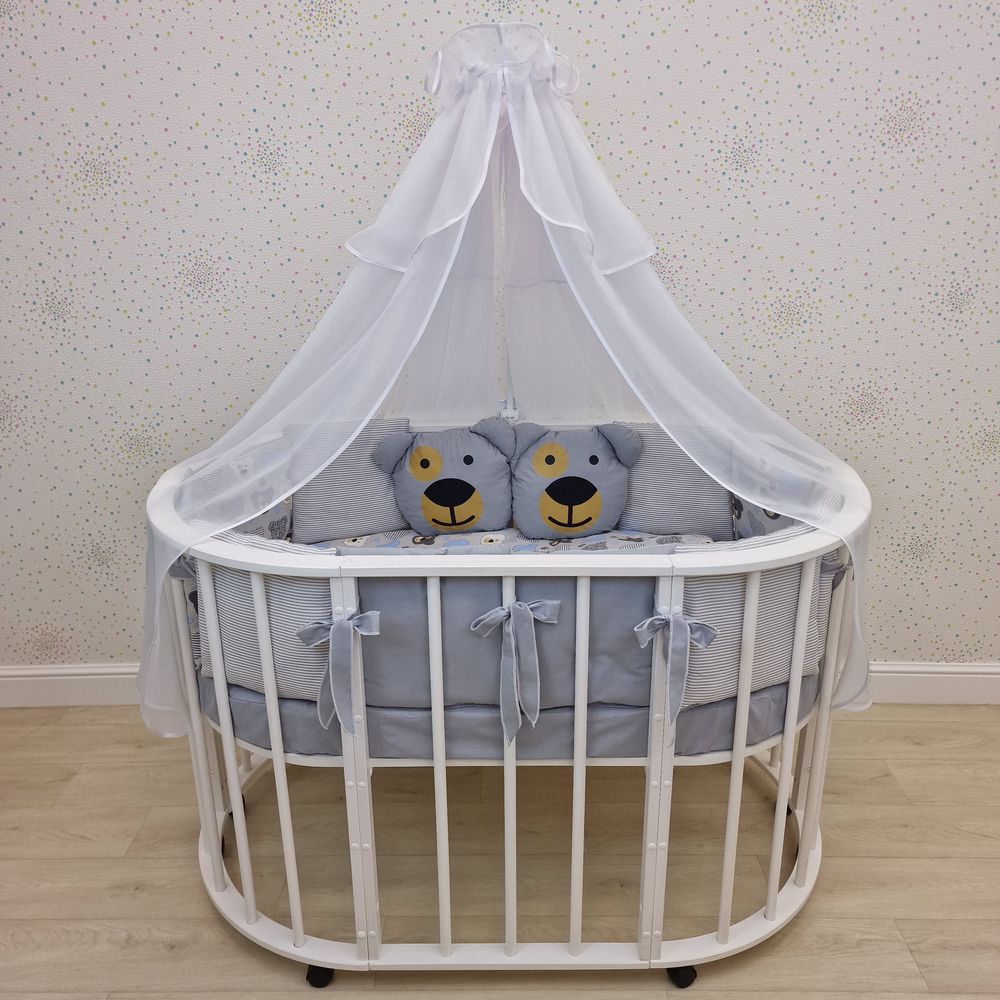 КПБ 18 пр (балдахин + борт + пододеяльник + одеяло + наволочка + подушка + простынь (бязь) артикул анонс 1132-0-1_08