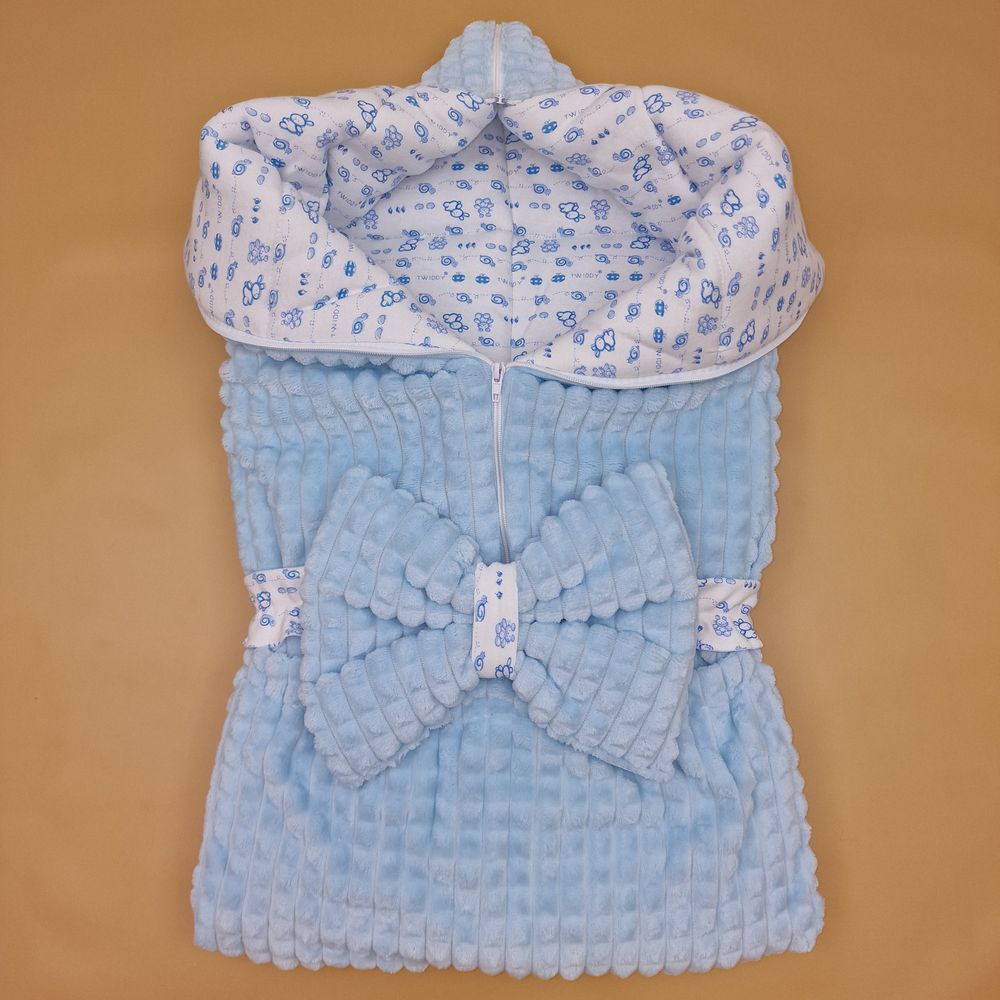 Конверт - одеяло трансформер с карманом+бант-подушка ассорти (плюш/интерлок) артикул анонс 7496-0-1_13