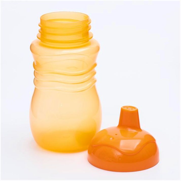 № 4729897 Поильник с твёрдым носиком, 250 мл., цвет розовый/оранжевый