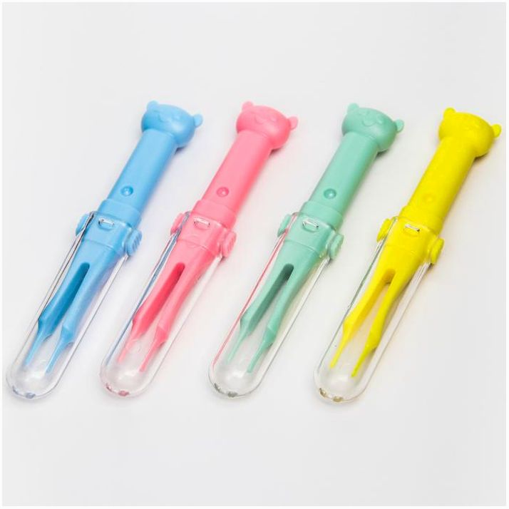 Пинцет для чистки носа, детский, с колпачком, цвет МИКС артикул анонс 5276561