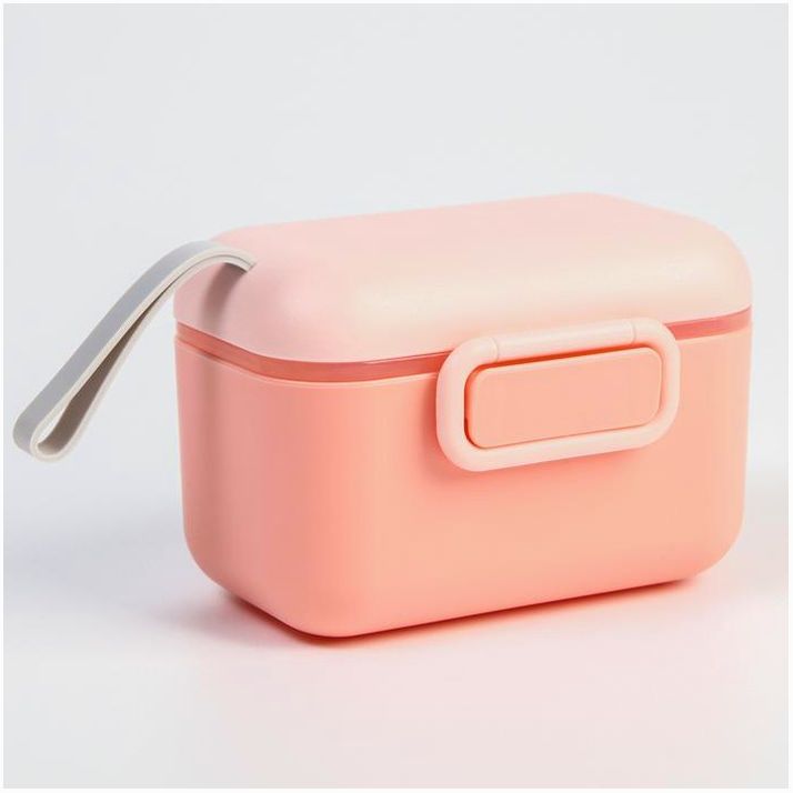 № 6936519 Контейнер для хранения детского питания, 400 мл., 12х8,5х7см, цвет розовый