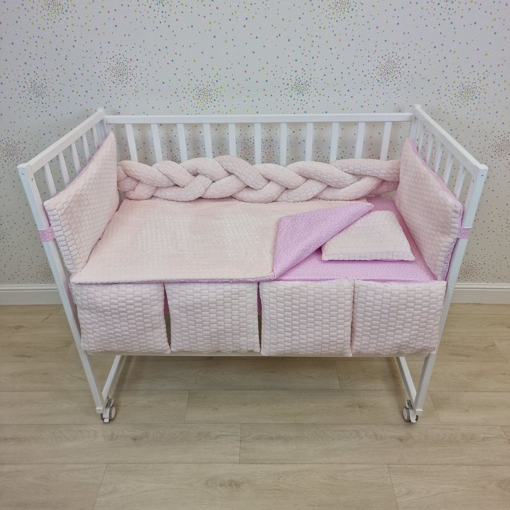 КПБ 13 пр (борт + пододеяльник + одеяло + подушка + простынь + (плюш/бязь) коса артикул анонс 1165-0-1бб_08