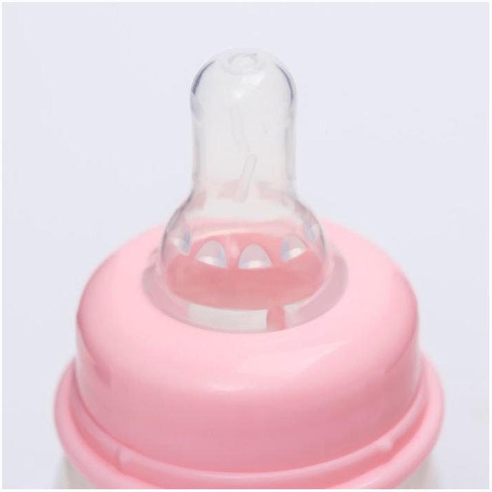 Картинка Бутылочка «Мишка малыш», классическое горло, 80 мл., от 0 мес., цвет розовый (№4729890) от магазина Мир детей Товары для Новорожденных