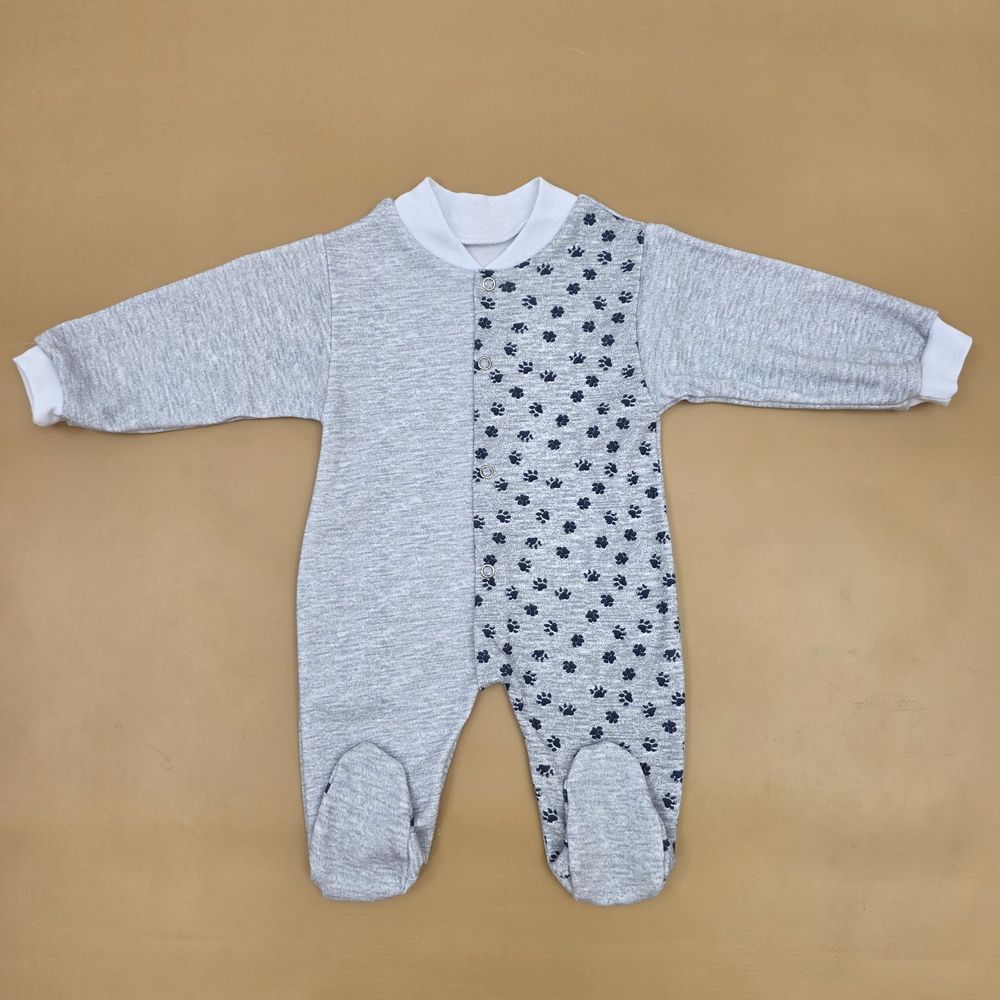 Комбинезон №8 (интерлок, кнопки спереди, открытые ручки, закрытые ножки) артикул анонс 0364-62МД