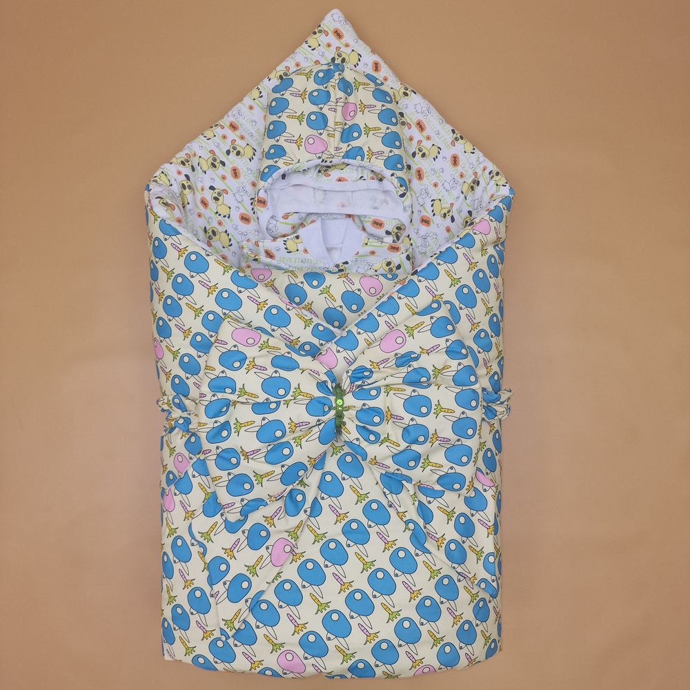 Комплект на выписку 3 пр: одеяло+шапочка+бант артикул анонс 1892д-2-2_у_21