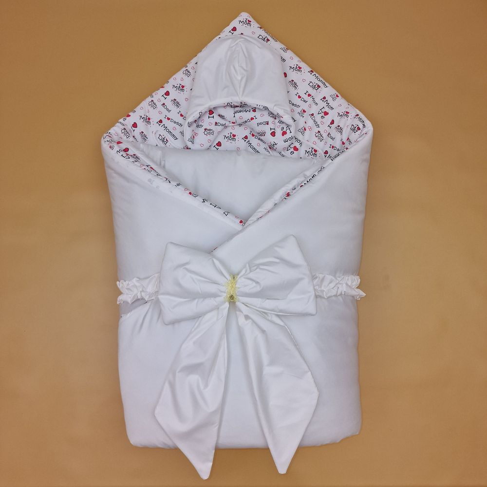 Комплект на выписку 3 пр: одеяло+шапочка+бант артикул анонс 1892д-2-2_у_03